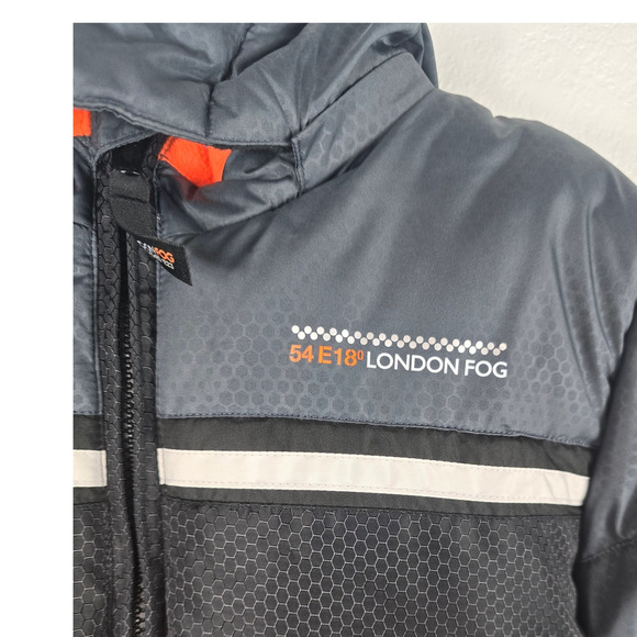 LONDON FOG BOY'S 54 E18 Winter Athletic Snow Puffer Jacket Coat 14/16 - Picture 2 of 7